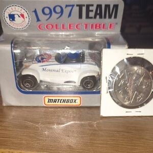 Vintage Montreal Expos Collectible Lot - 1997 Matchbox Prowler & 1978 Coin
